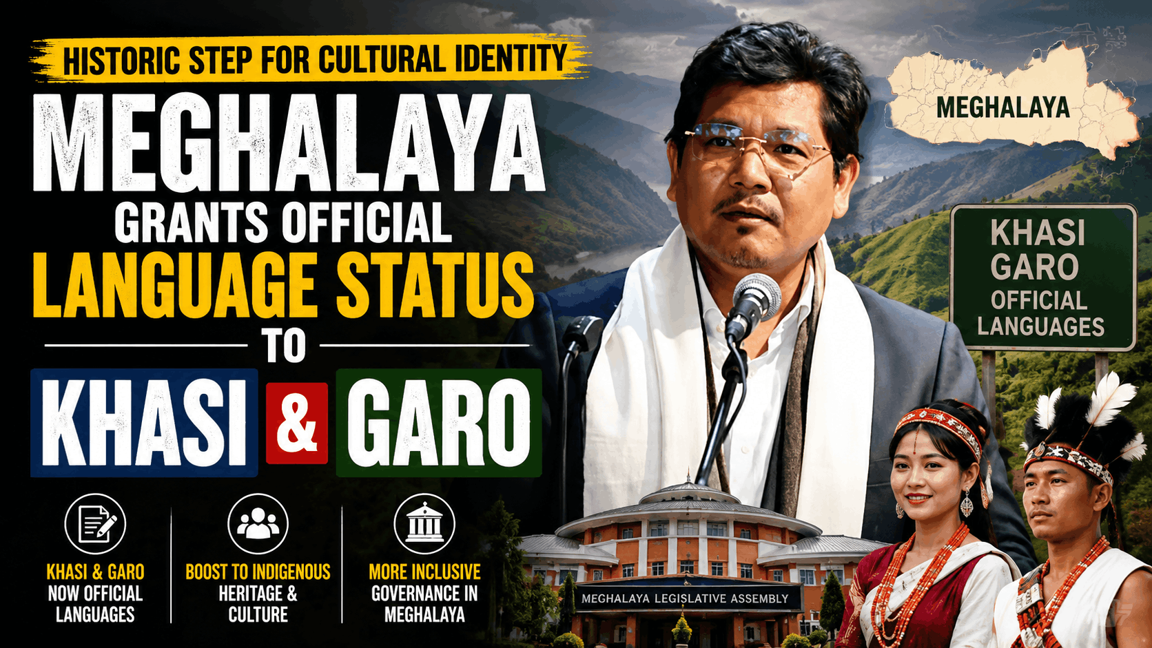 Meghalaya Grants Official Status to Khasi and Garo Languages