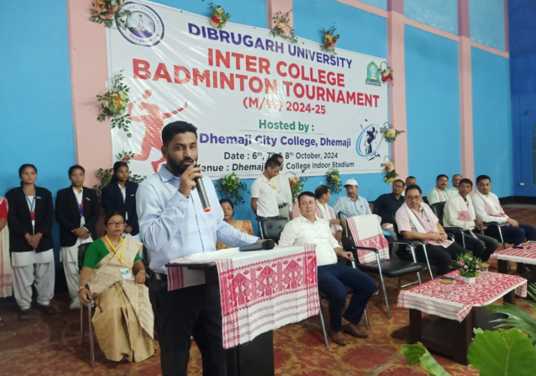  Dibrugarh University Inter-College Badminton Tournament Flags Off at City College, Dhemaji