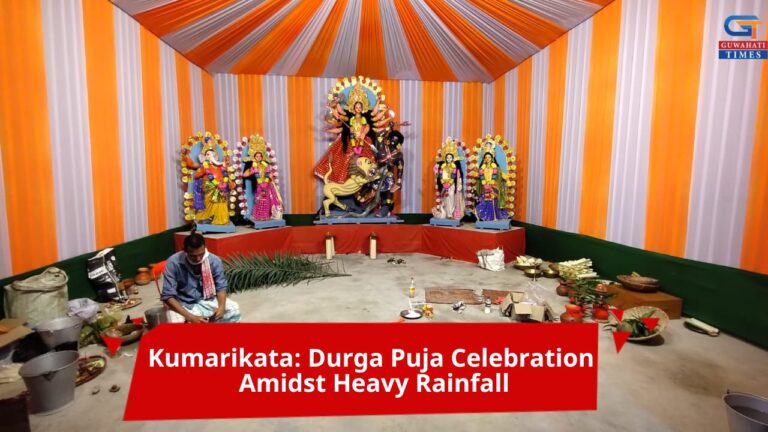 Kumarikata: Durga Puja Celebration Amidst Heavy Rainfall