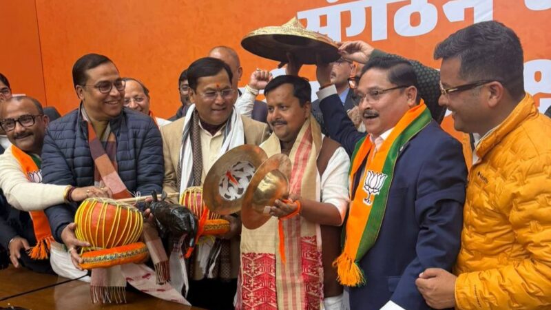 BJP Assam Delegation, Including Jayanta Malla Baruah, Felicitates New National President Nitin Nabin