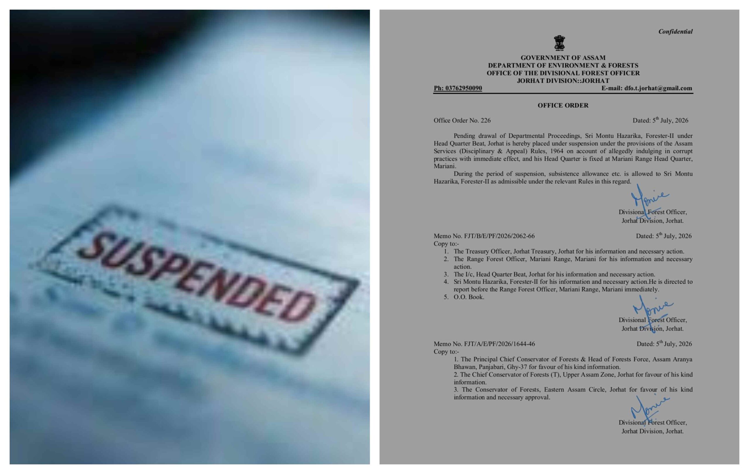Jorhat Forester Suspended After Viral Audio Clip; Minister Orders Immediate Action