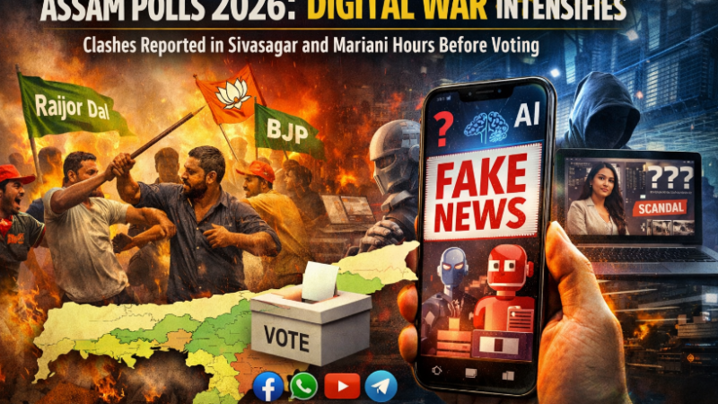 Assam Polls 2026: Digital War Intensifies as Clashes Reported in Sivasagar and Mariani Hours Before Voting
