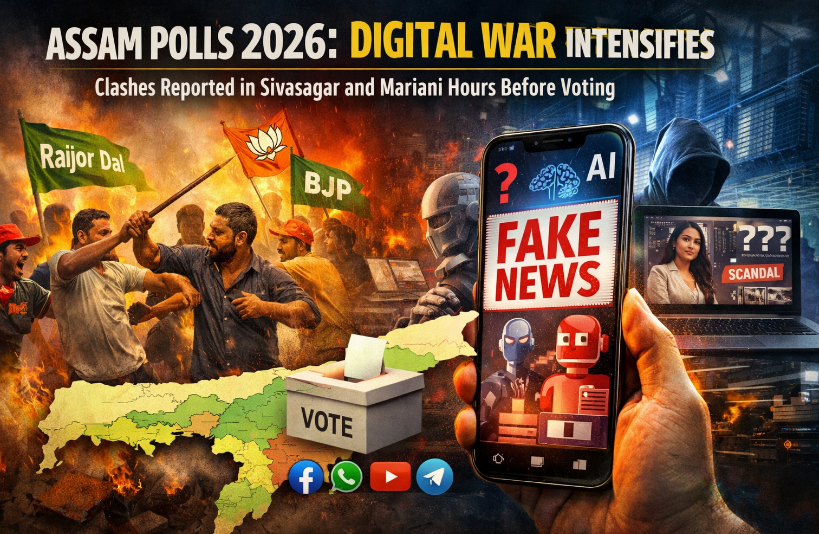 Assam Polls 2026: Digital War Intensifies as Clashes Reported in Sivasagar and Mariani Hours Before Voting