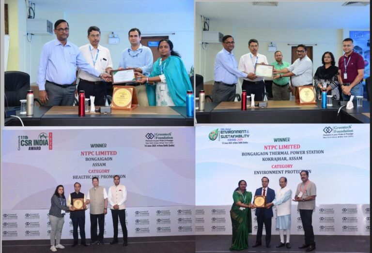 NTPC Bongaigaon Wins Twin National Honours for CSR and Sustainability Initiatives