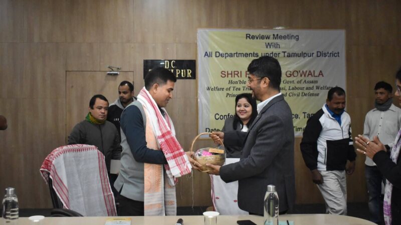 Minister Rupesh Gowala Chairs District-Level Review Meeting in Tamulpur