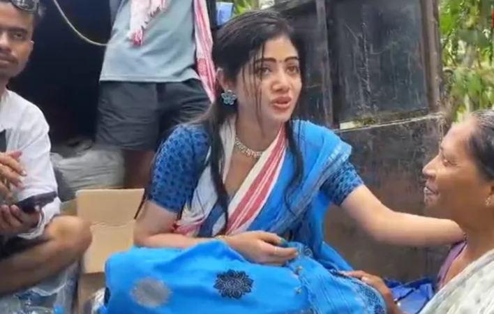 Tollywood Actress Bhairavi Aradhya Deka Reaches Out to Assam Flood Victims