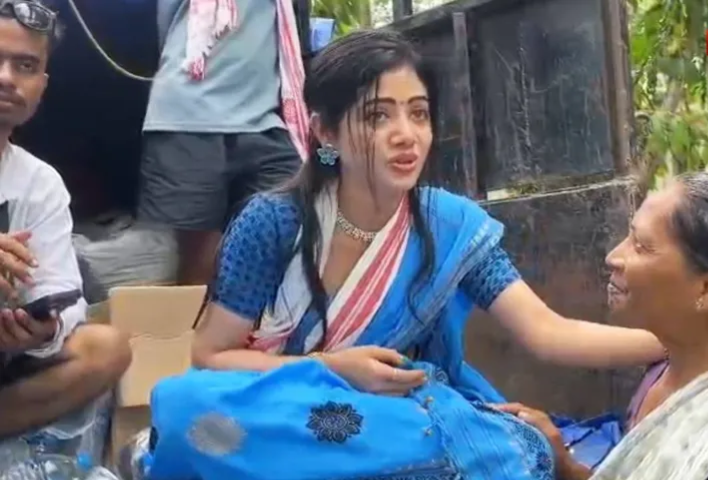 Tollywood Actress Bhairavi Aradhya Deka Reaches Out to Assam Flood Victims