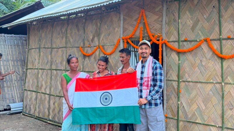Bikash Chetry, Sewa Foundation Team Complete House for Flood-Affected Family; Home Inaugurated on Independence Day