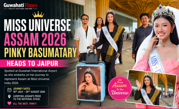 Miss Universe Assam 2026 Pinky Basumatary Heads to Jaipur to Represent State at National Pageant