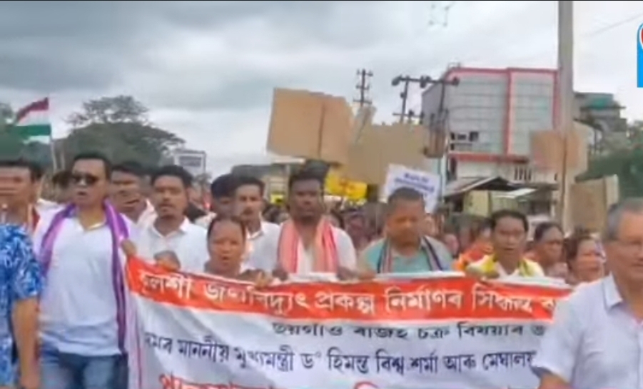 Massive Protest Erupts in Chaygaon Against Proposed Kulsi River Dam