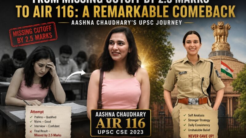 From Missing Cut-off by 2.5 Marks to AIR 116
