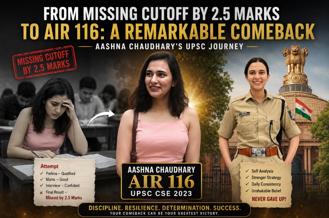 From Missing Cut-off by 2.5 Marks to AIR 116