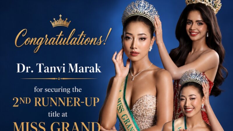 Meghalaya’s Dr. Tanvi Marak Shines At Miss Grand India 2026, Secures 2nd Runner-Up Title