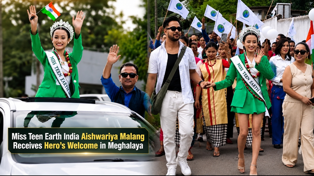 Miss Teen Earth India Aishwariya Malang Receives Hero’s Welcome in Meghalaya
