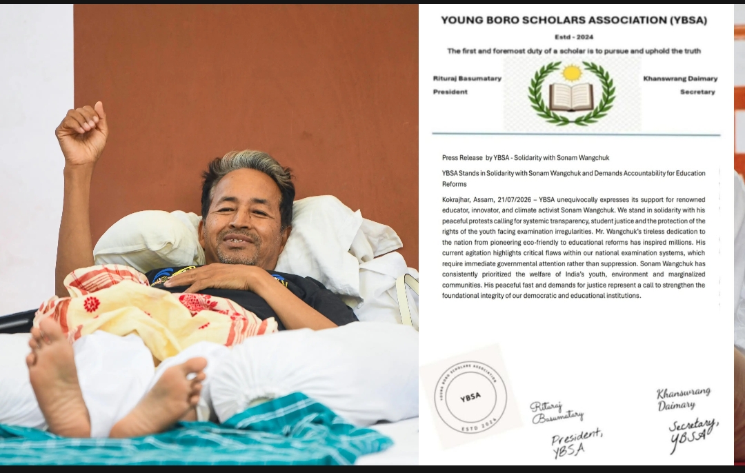 YBSA Extends Support to Sonam Wangchuk, Backs Call for Education Reforms