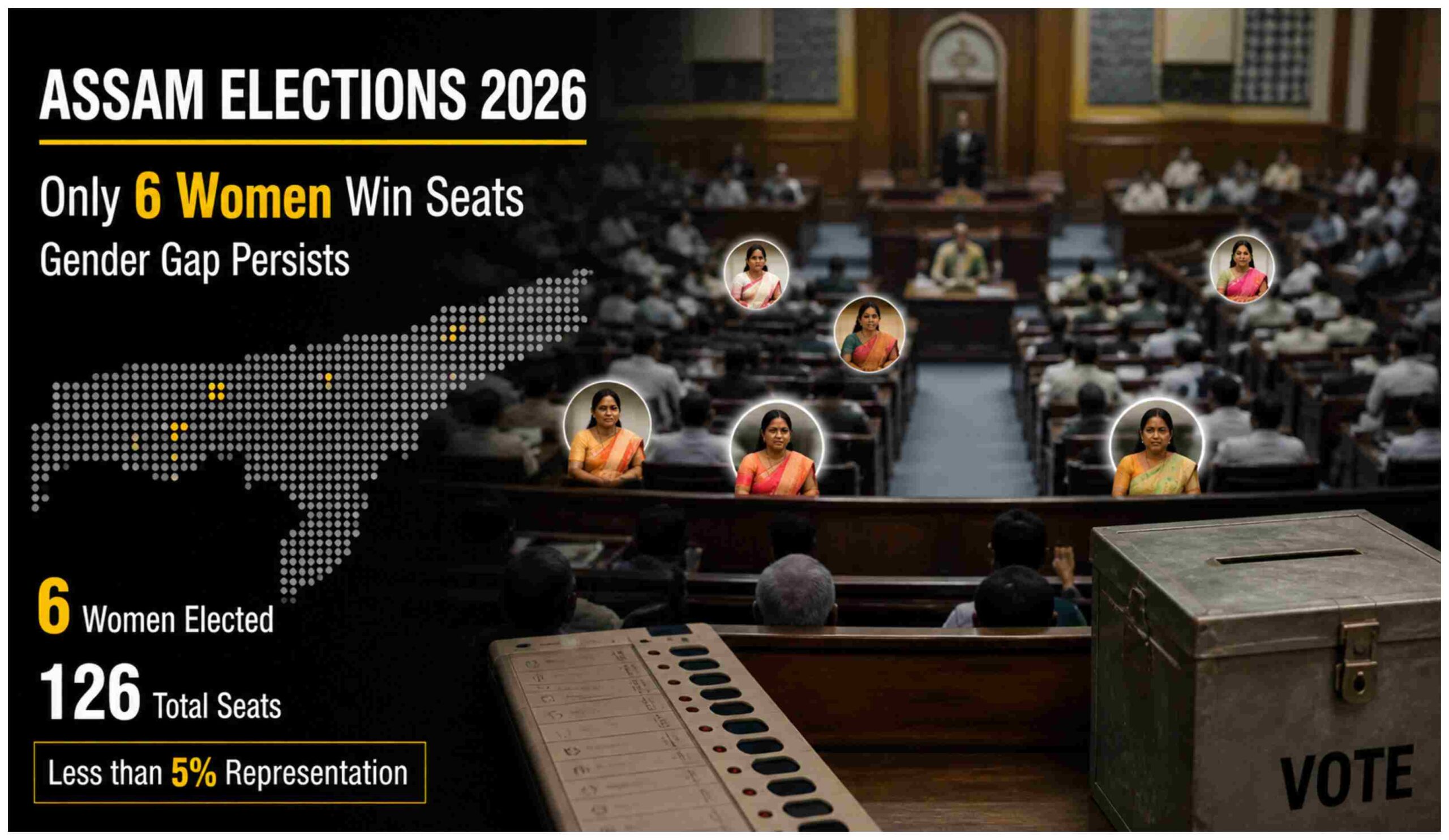 Assam Poll Results: Just 6 Women Elected, Spotlight on Persistent Gender Gap